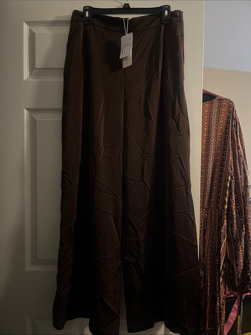 Commense Dark Brown Maxi Skirt with A-Line Silhouette